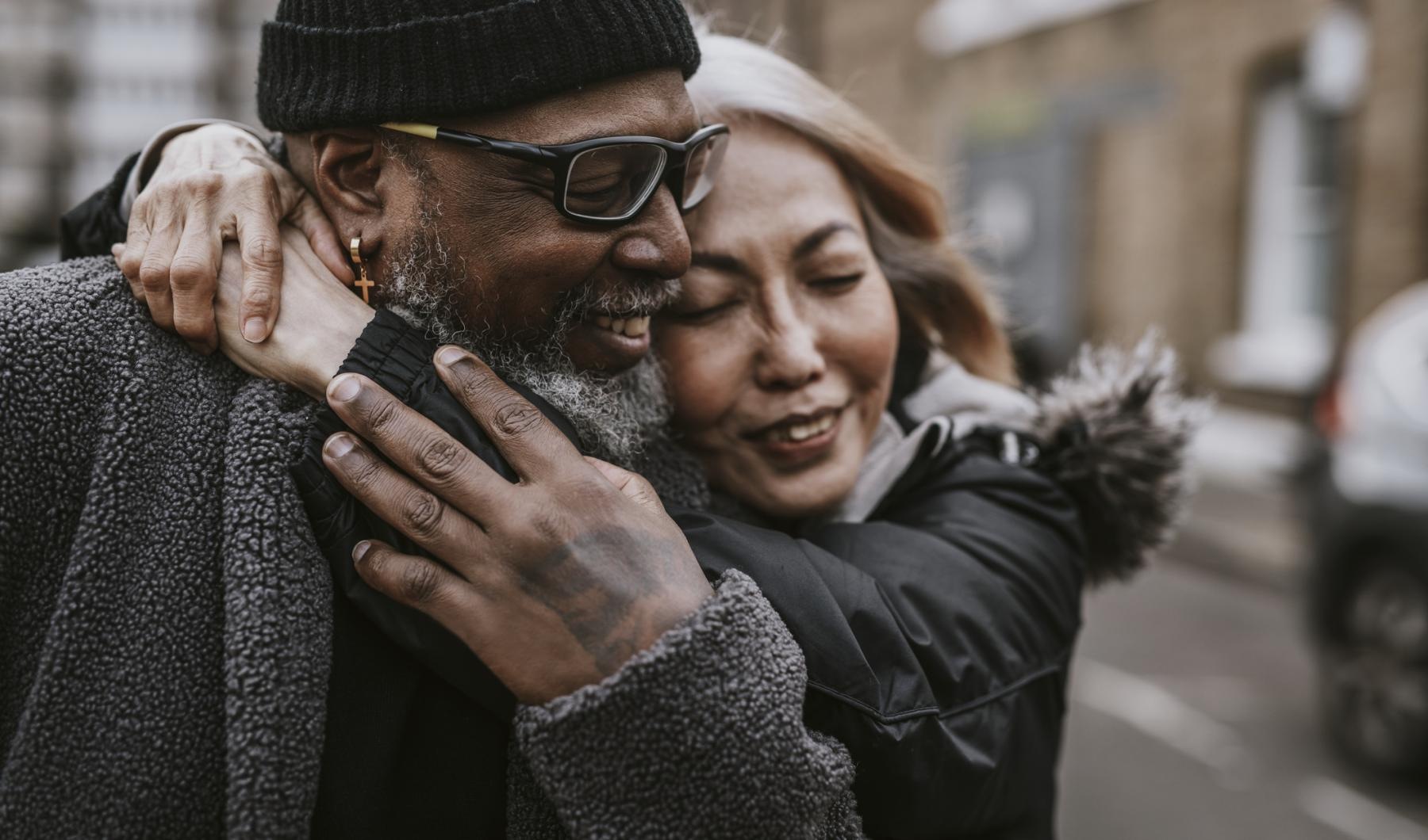 Find your perfect fit at Honeyman Hardware Lofts a man and woman hugging