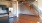 a kitchen with wooden floors