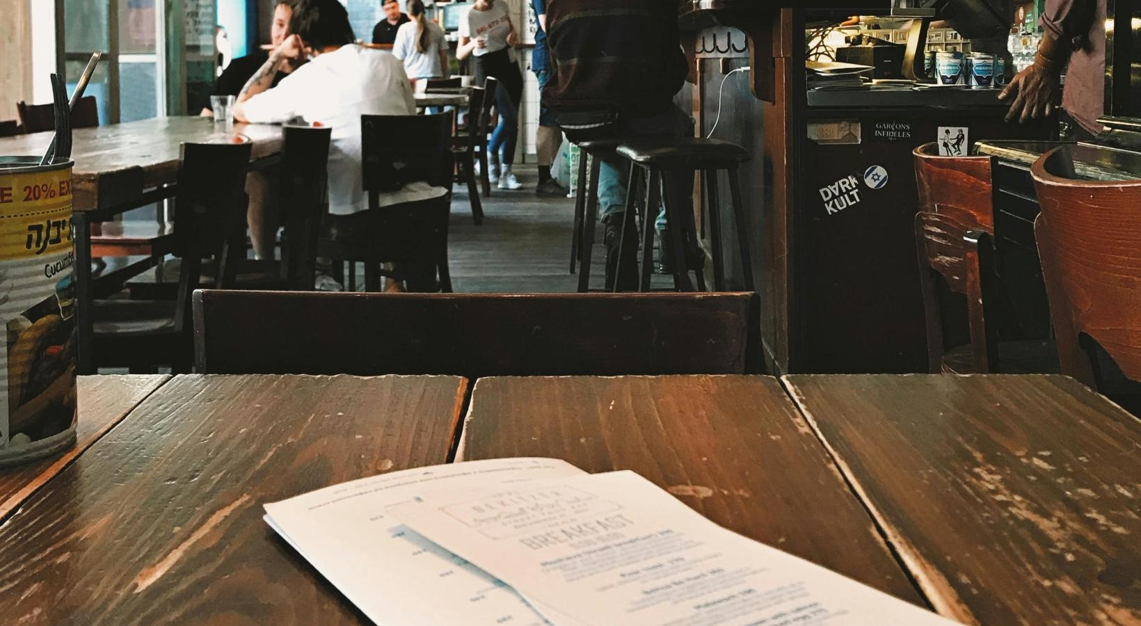 Close to the center of everything a restaurant with people