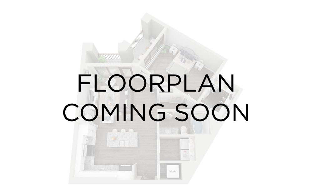 Steel 1x1 A - 1 bedroom floor plan layout with 1 bathroom and 839 square feet